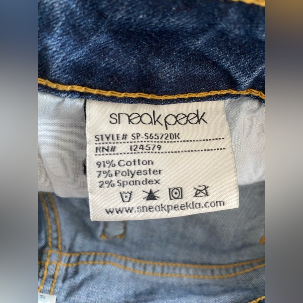 Denim low rise shorts by Sneak Peak, Size S๐ - Picture 10 of 10
